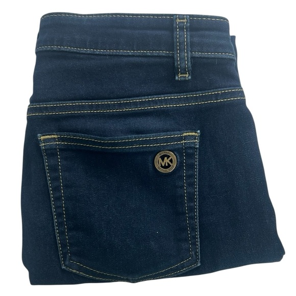 Michael Kors Womens SZ 6 Dark Blue Denim Skinny Ankle Stretch Jeans Preppy - Picture 1 of 10